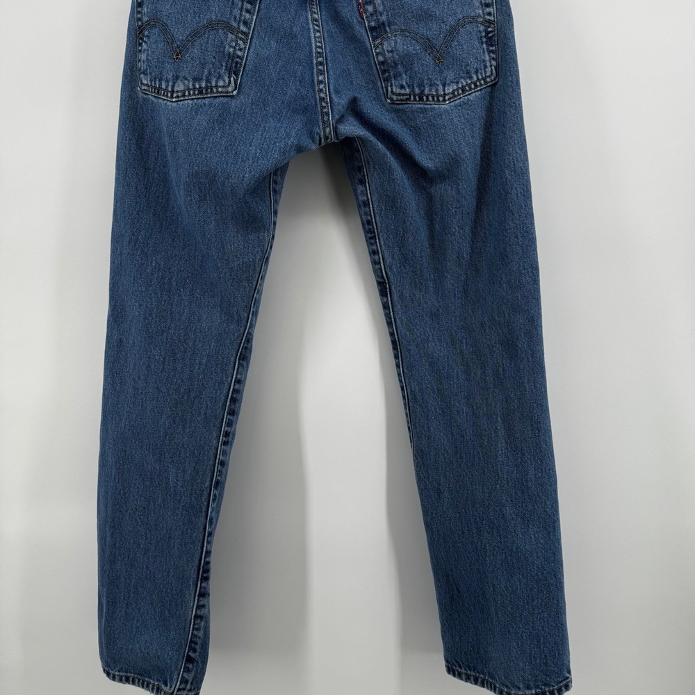 Levis 501 Original Fit Jeans Mens 30x30 (29x29) Blue Denim Button Fly Straight - Picture 16 of 16